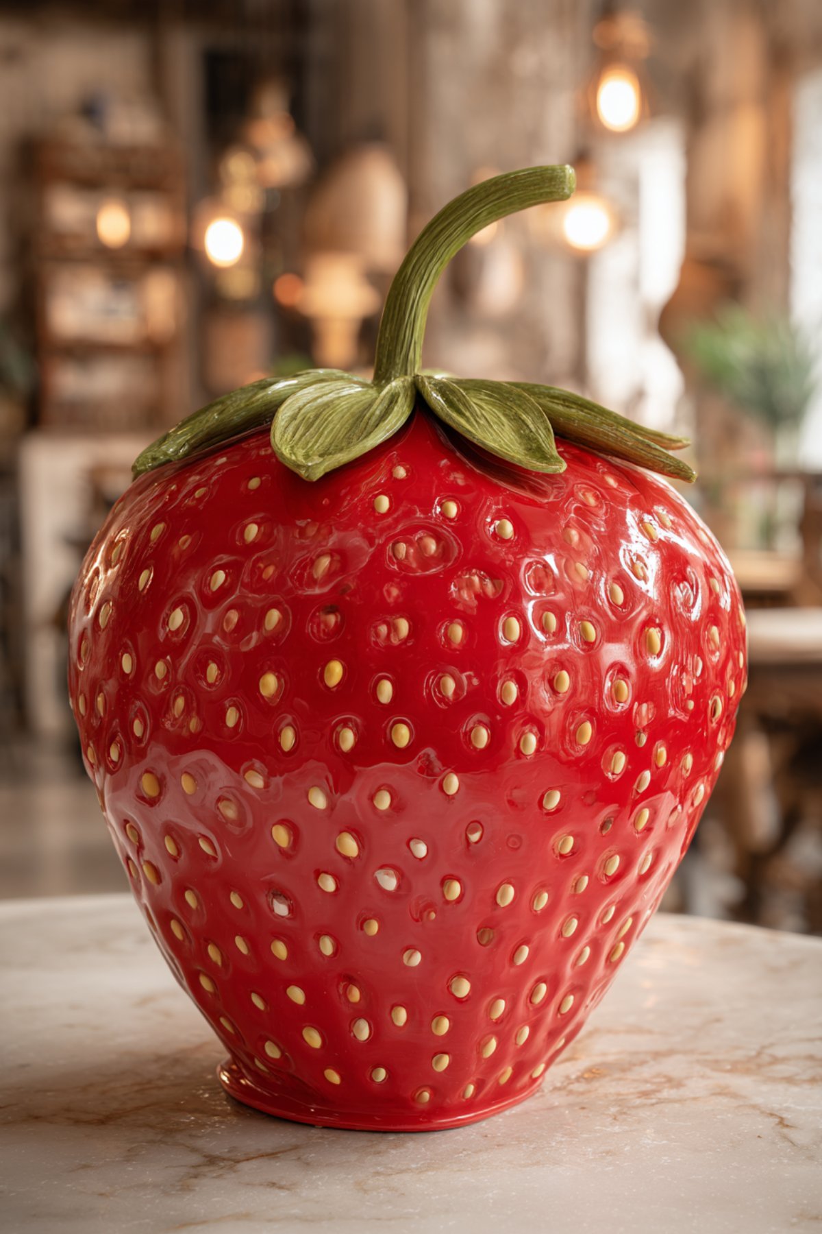 un trompe l'oeil fraise