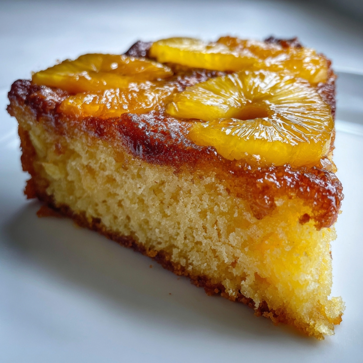 Gâteau à l'ananas sans œuf, moelleux et doré