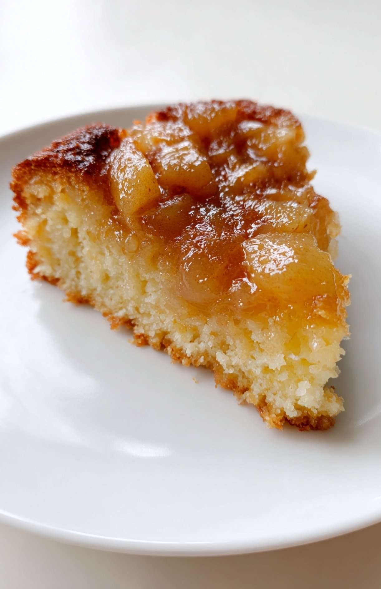 Gâteau compote de pomme sorti de l'air fryer et prêt à démouler