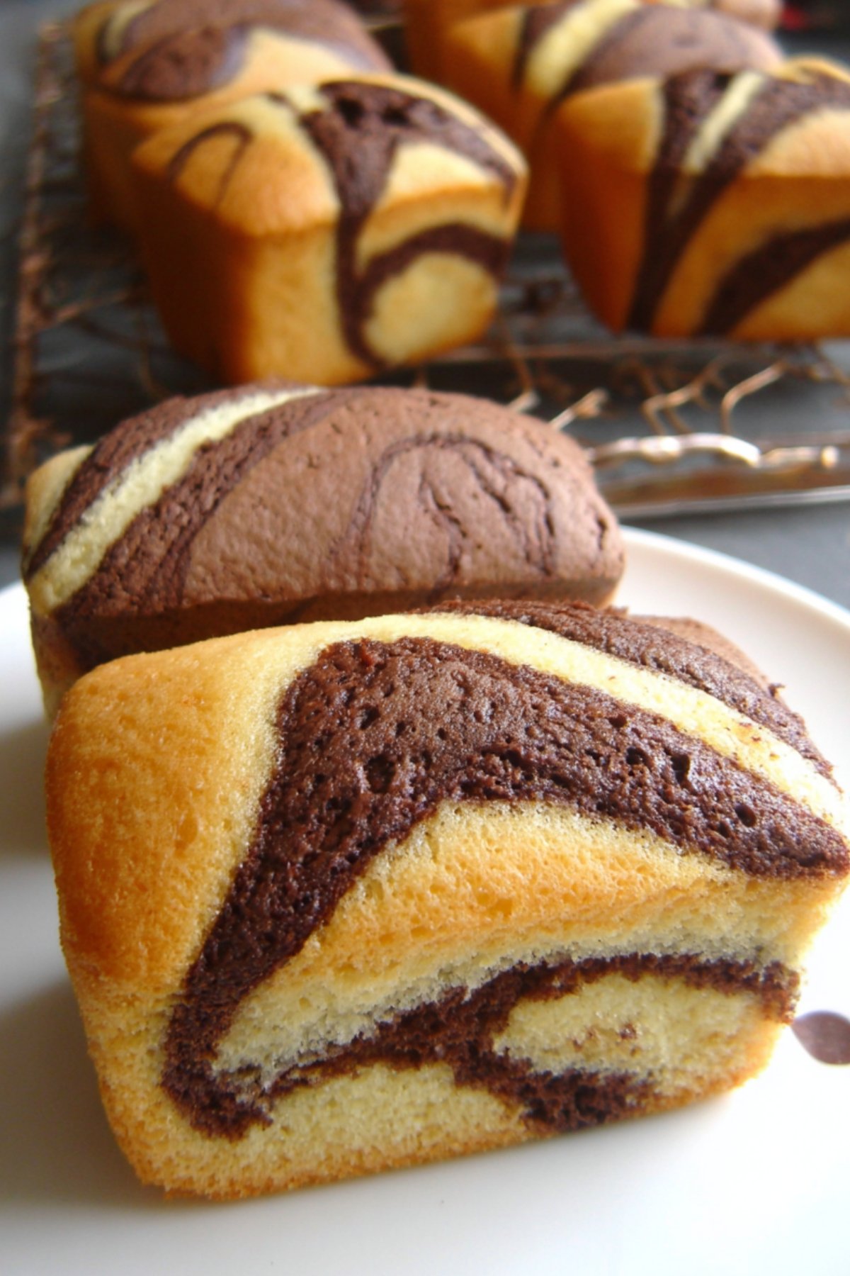 Petit gateau marbré individuel,