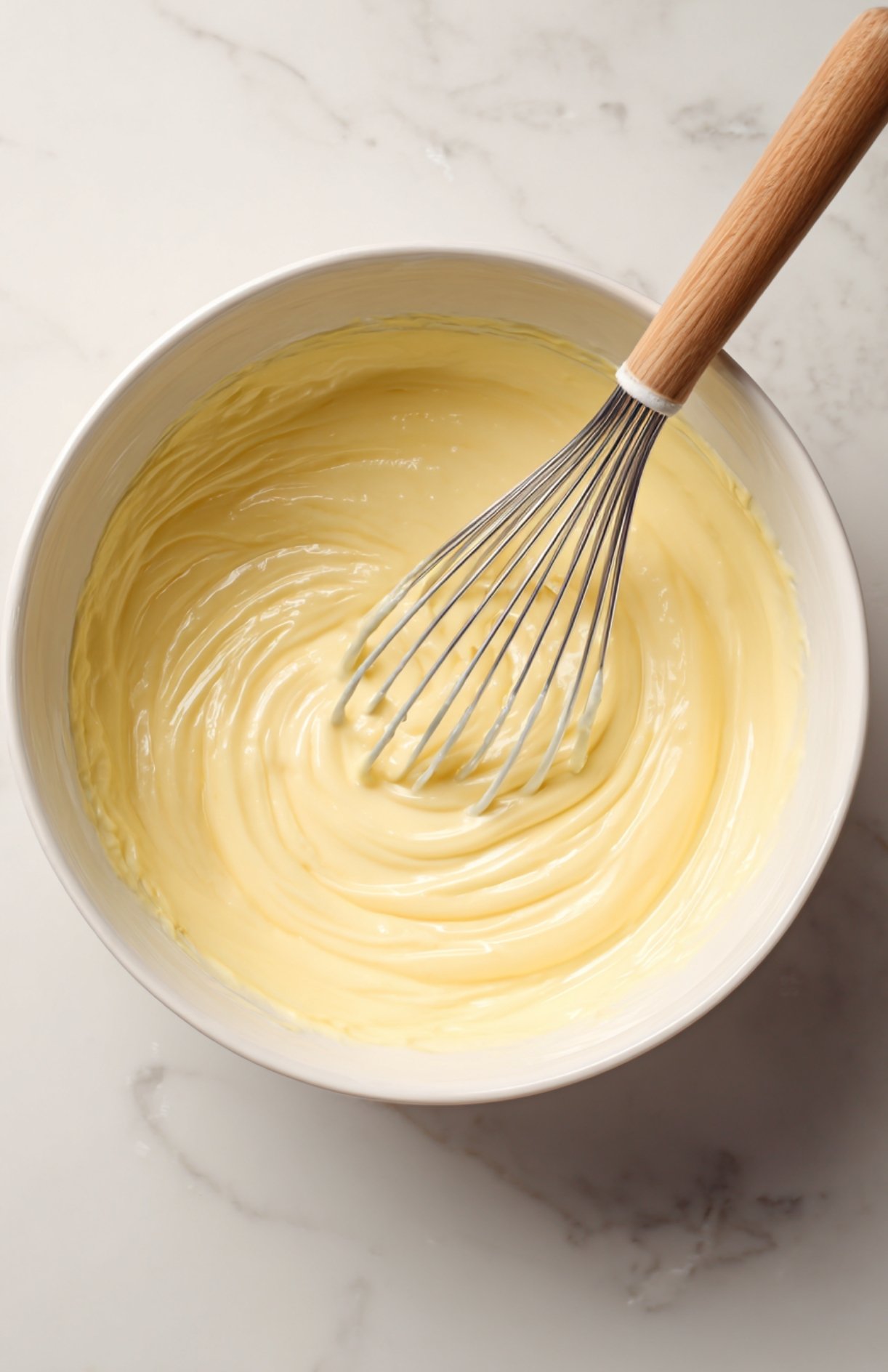 Ingrédients dans un bol : pommes coupées, yaourt et cannelle pour gâteau au yaourt aux pommes