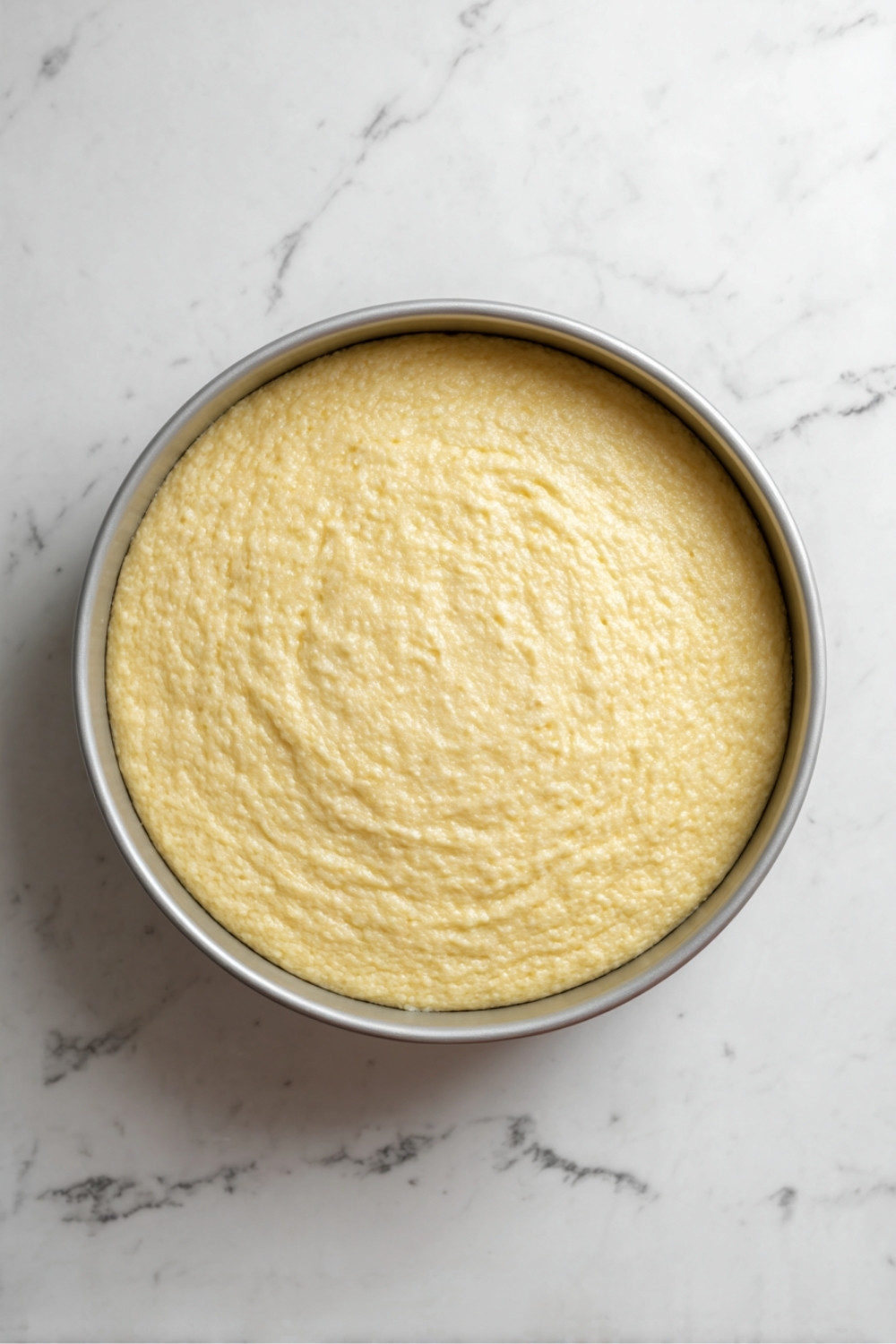 Pâte à gâteau au yaourt sans oeuf crémeuse et homogène dans un bol