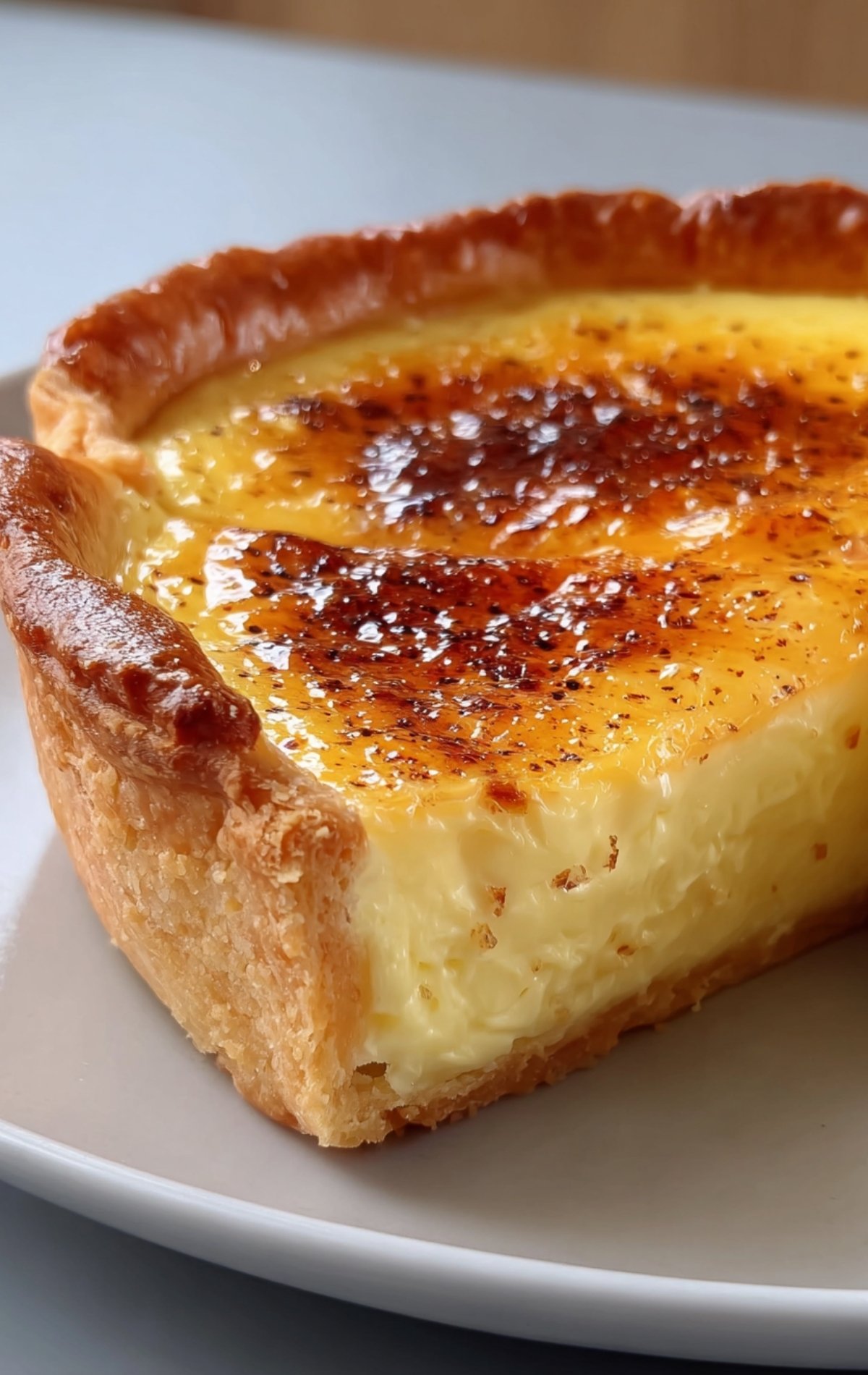 Gâteau fion vendéen avec croûte dorée et crème fondante