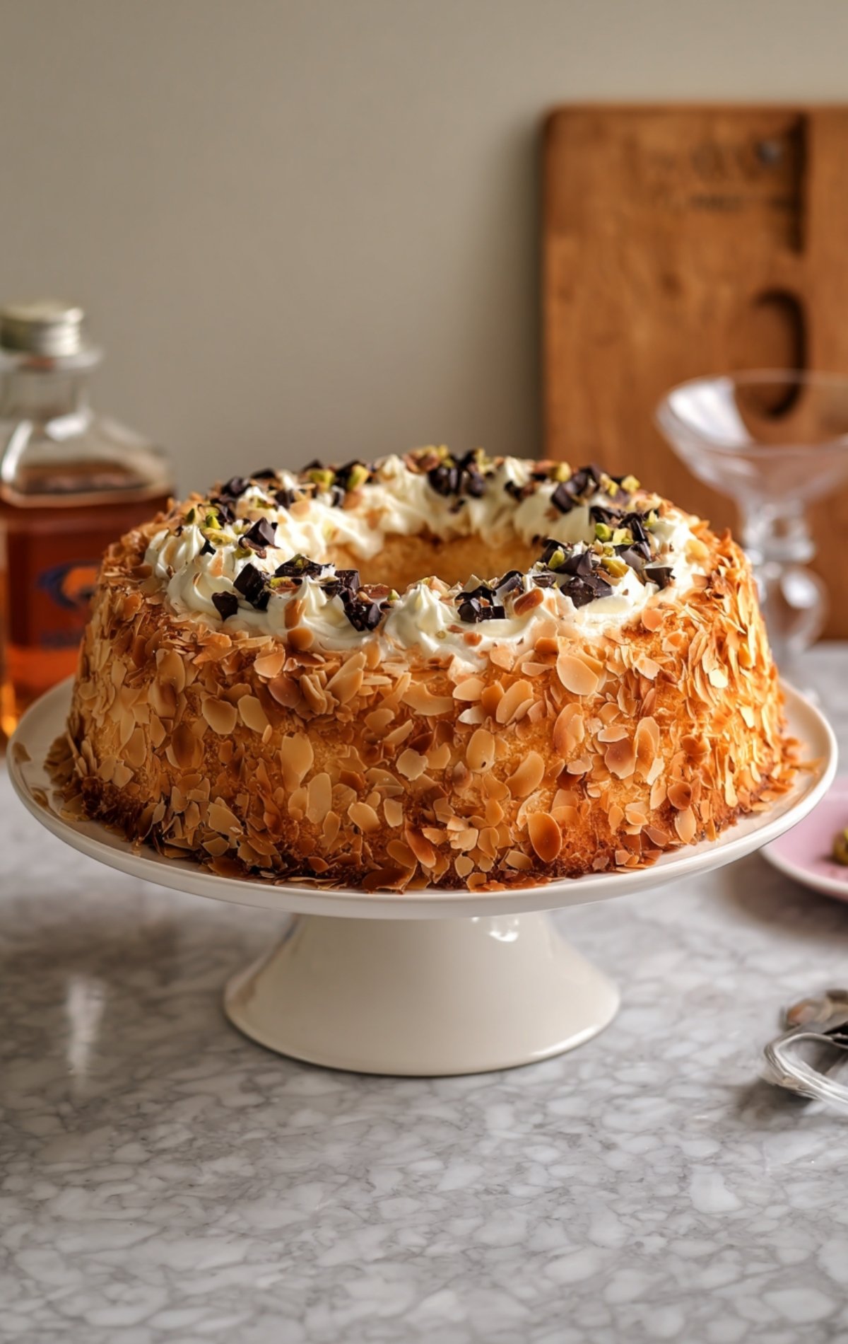 torta fedora gâteau sicilien à la ricotta, agrumes, amandes et pistaches, dessert festif italien