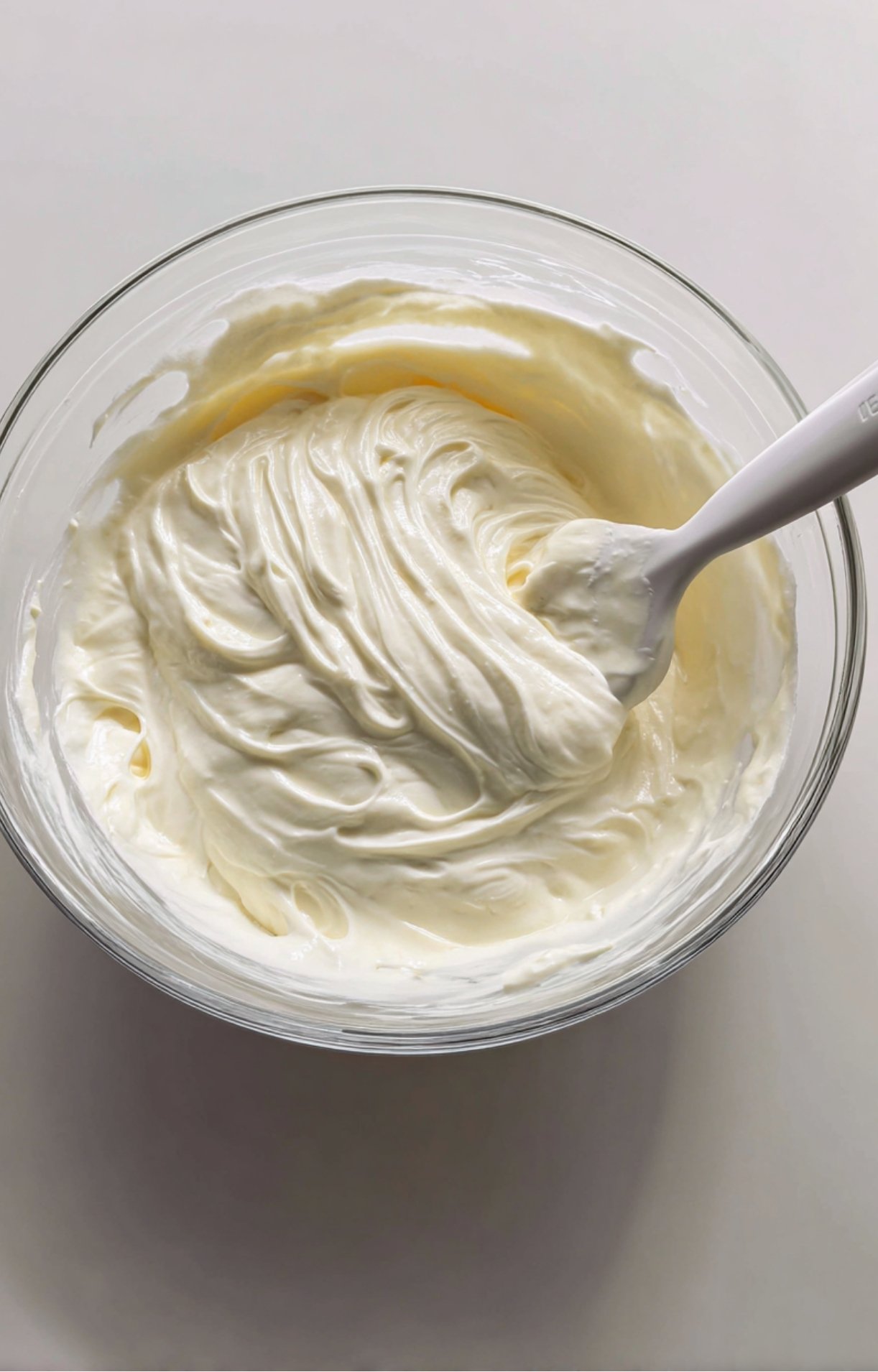 Vue d'ensemble des ingrédients secs : bol de farine, cuillère de sucre brun, passoire et quelques raisins secs