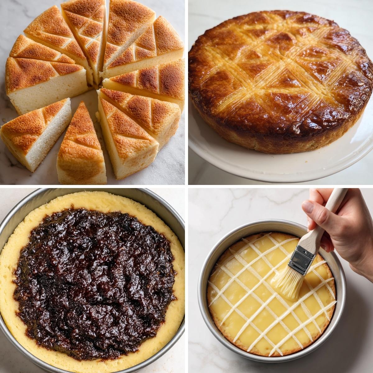 Gâteaux bretons variés avec version sablée, classique et garnie aux pruneaux.