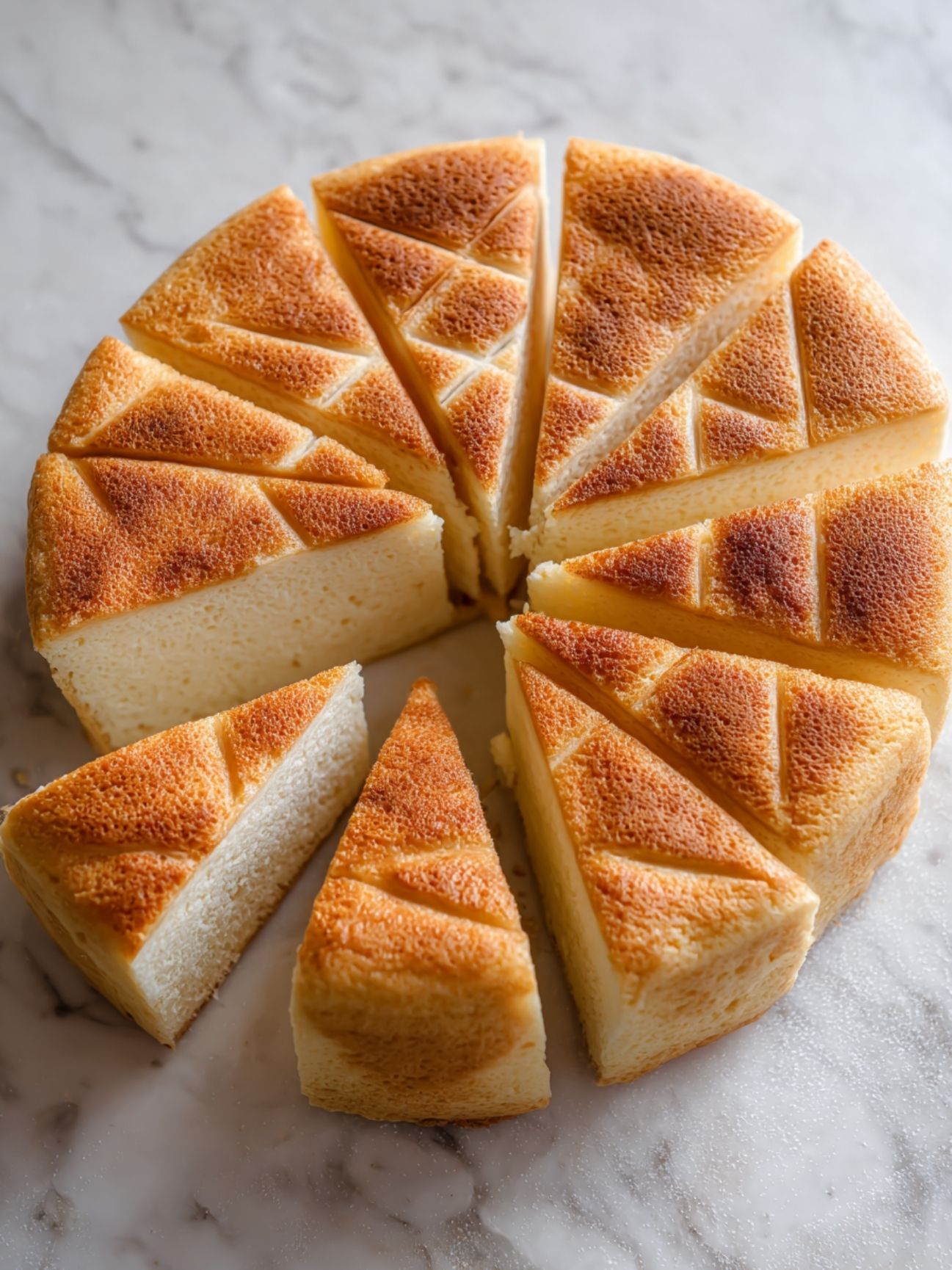 Gâteau breton sablé coupé en parts triangulaires, texture dense et fondante, dessert breton au beurre bien doré.