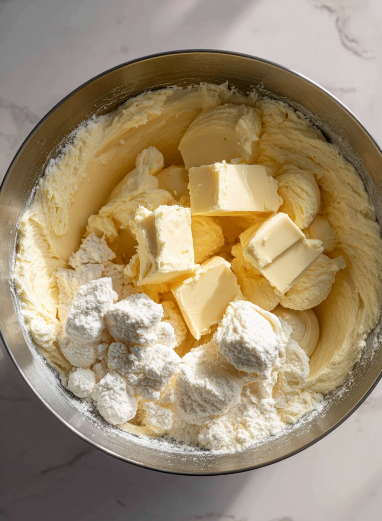 Préparation de la pâte à fion vendéen au Thermomix avec beurre, farine et œufs, étape de base du flan maraîchin