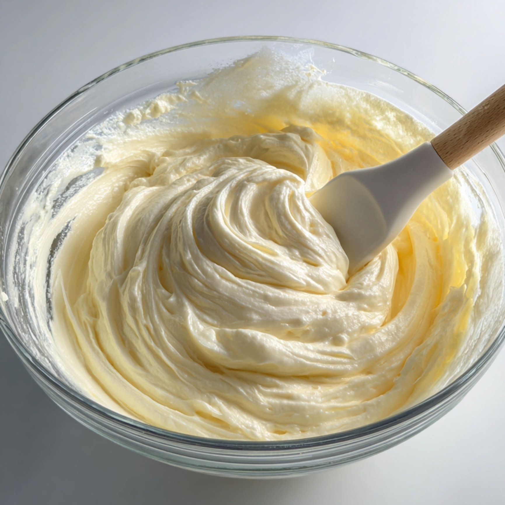Blancs en neige ou crème fouettée incorporés délicatement à la crème mascarpone pour une bûche tiramisu ferme