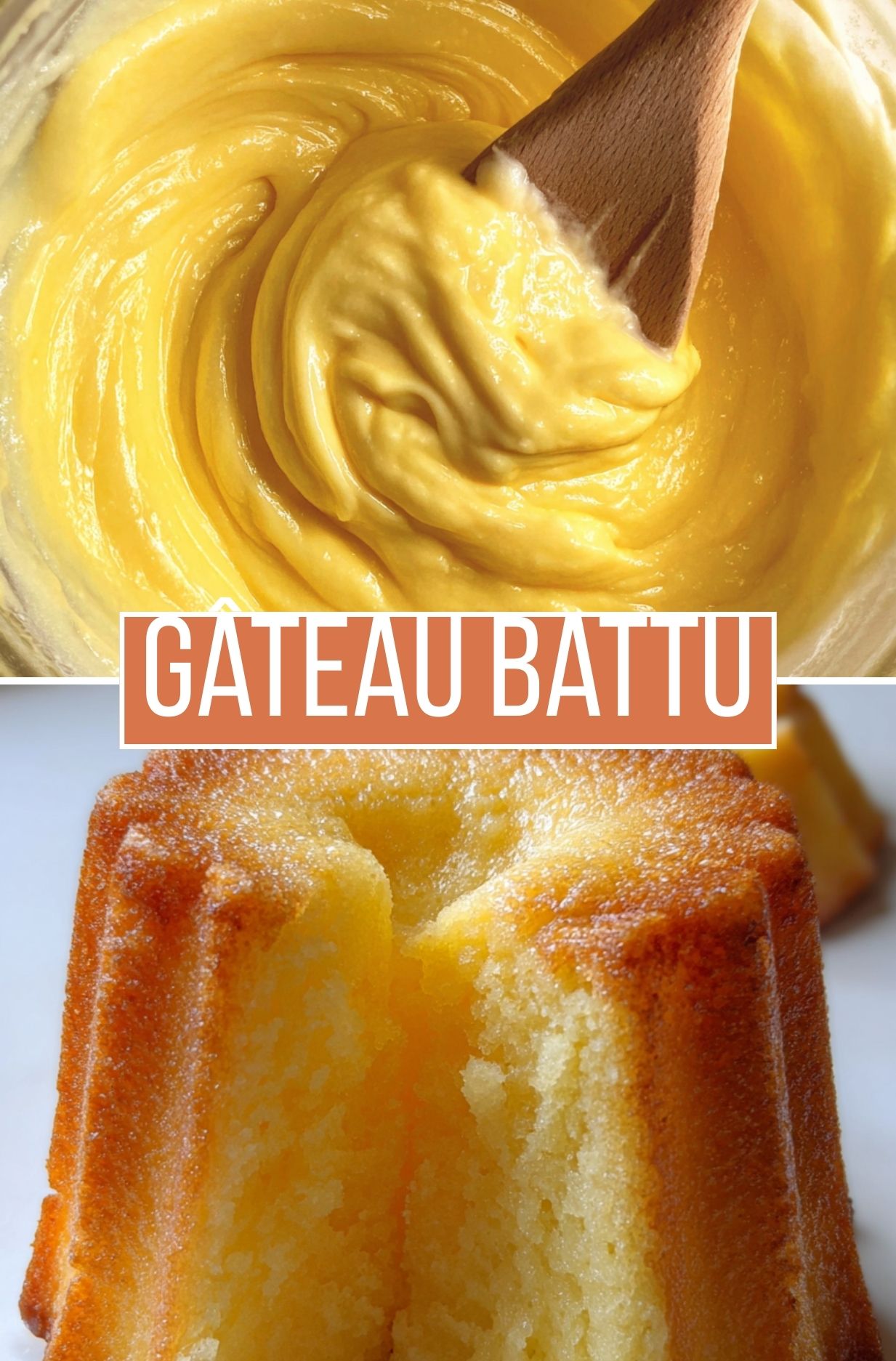 Pâte lisse et brillante de gâteau battu après battage, illustrant la richesse en beurre et en jaunes d’œufs