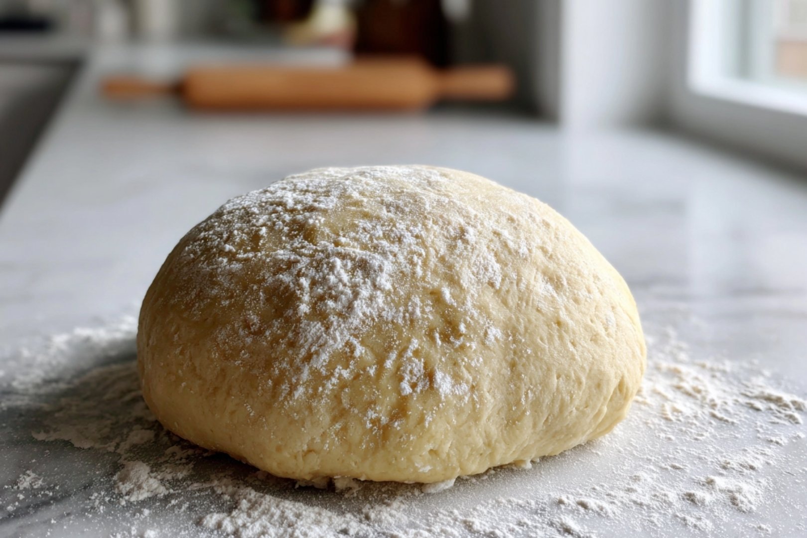 Texture de la pâte brisée maison pour tarte amandine