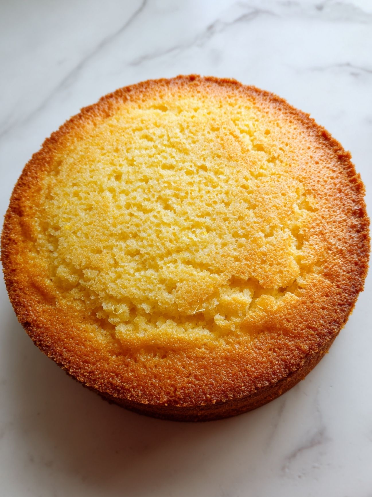 gâteau citron ultra moelleux coupé en deux montrant une mie aérienne et fondante